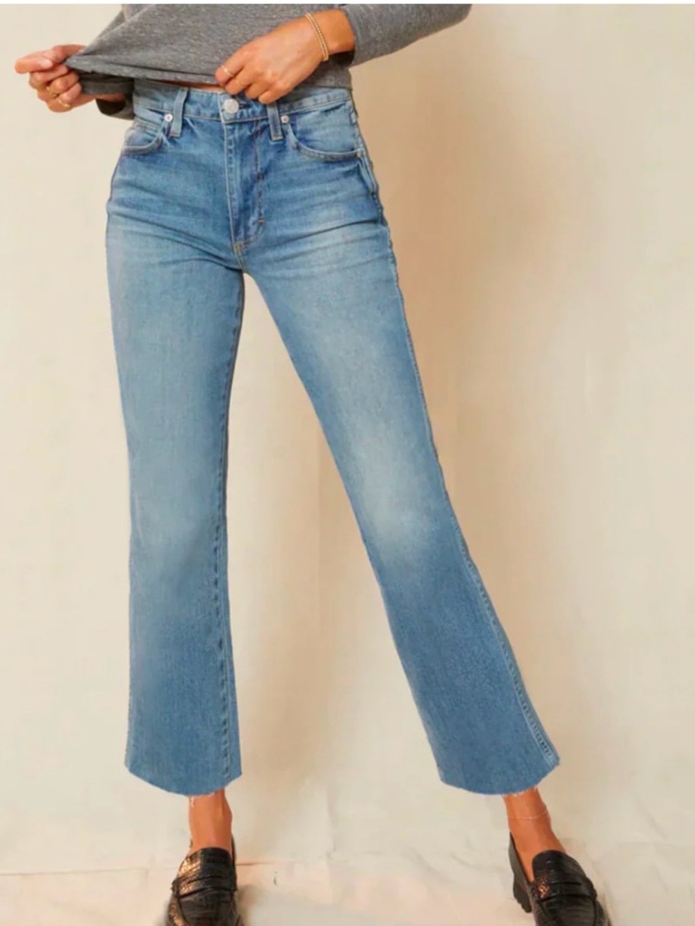 Amo High Rise Kick Crop Jeans